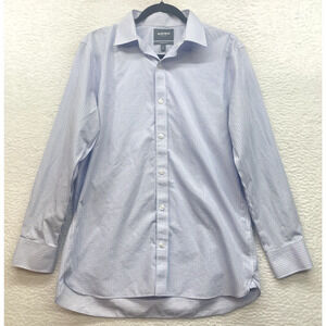 Bonobos Shirt Mens 16.5 34 Blue Plaid Button Down Tailored Slim Fit Wrinkle Free